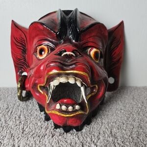 Handcrafted Red Demon Mask